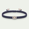 Rose Gold Evil Eye Bracelet, Navy