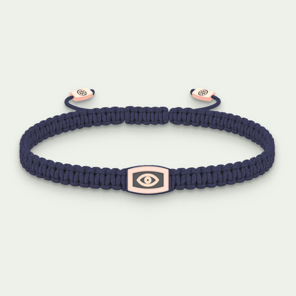 Rose Gold Evil Eye Bracelet, Navy