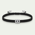 White Gold Number 8 Bracelet, Black