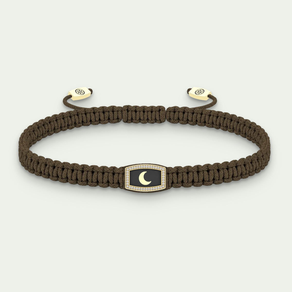 The Crescent Moon Diamond Composition — Yellow Gold / Brown